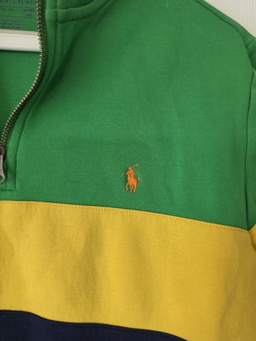 Polo Ralph Lauren Double-Knit Quarter-Zip Sweatshirt And Jogger Set Size Large L